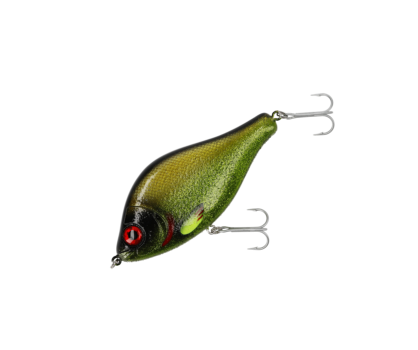 Der Mikado MFT Jerk 10cm in der Farbe Tench – langsam sinkender Jerkbait für Hechte mit realistischer Zickzack-Aktion.