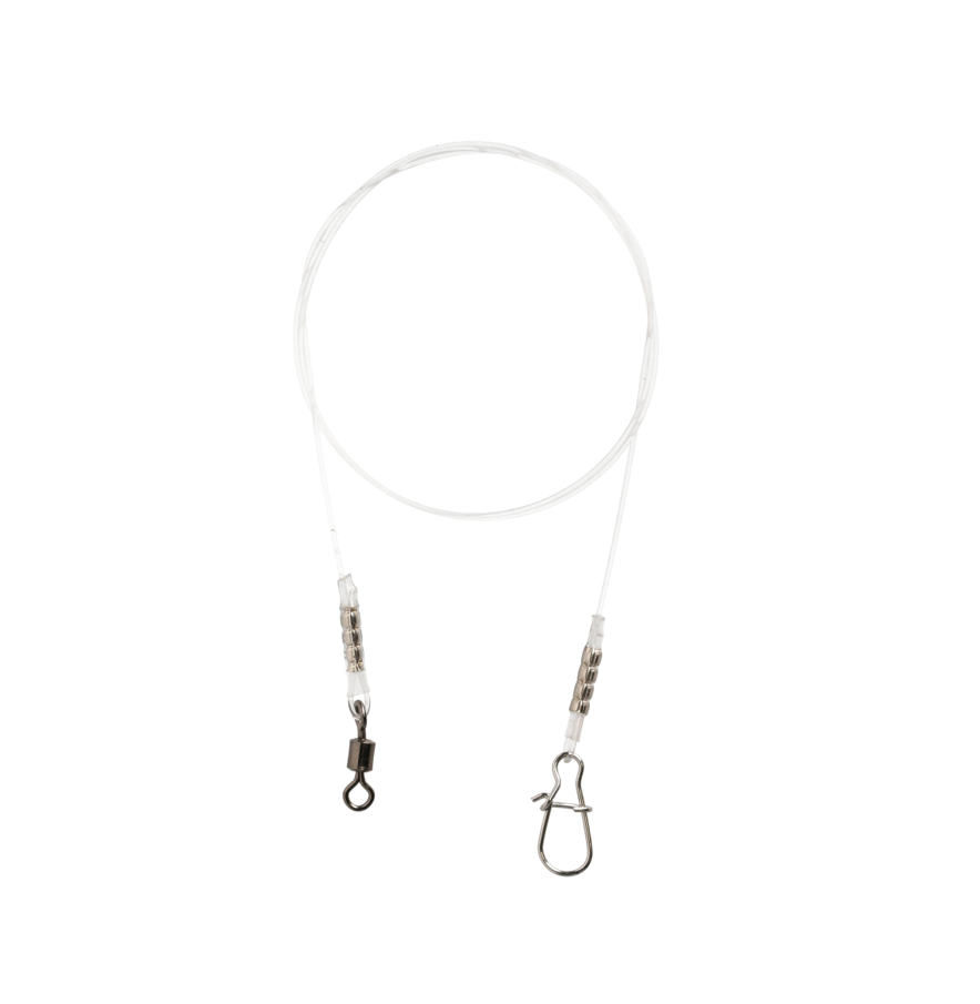 Fluorocarbon Vorfach JAWS Super Strong 45cm mit 23 kg Tragkraft – abriebfestes, unsichtbares Material mit hochwertigen Wirbeln für Hecht- und Zanderangler.