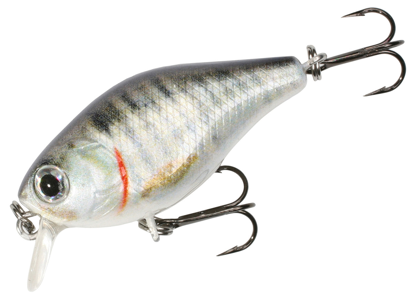 Mikado Fishunter Bold Head Wobbler 4cm in silber, schwimmender Kunstköder mit aggressiver Aktion.