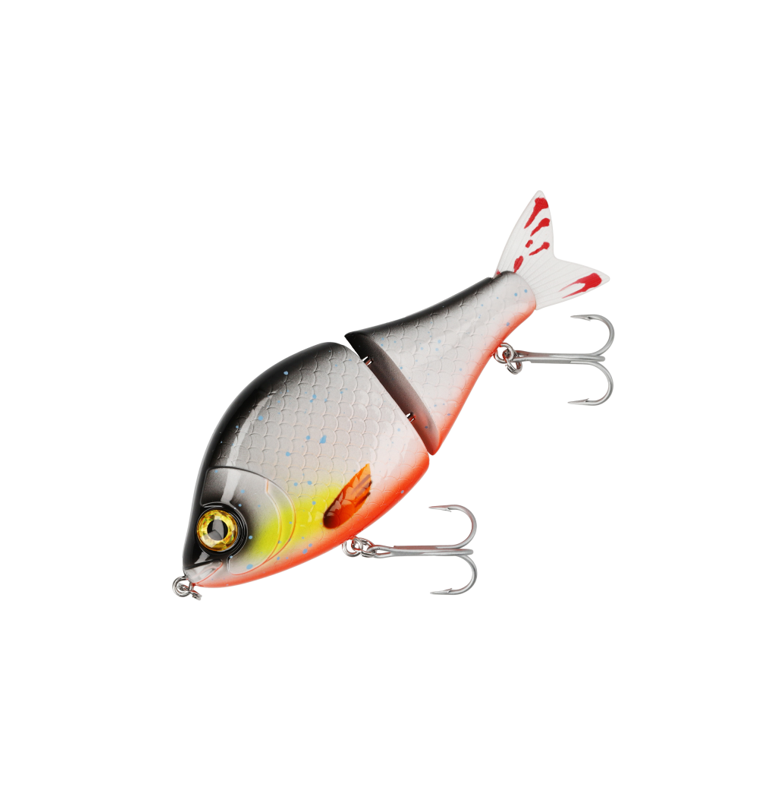 Mikado MFT Swimbait 13cm – langsam sinkender Kunstköder mit 2 wechselbaren Schwänzen für Hechte & Barsche