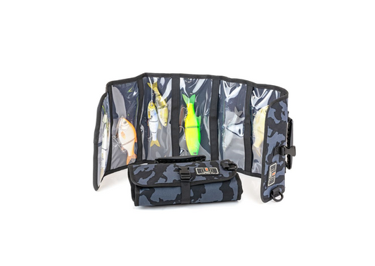 Molix Roll Up Lure Bag L – aufrollbare Ködertasche mit transparenten Fächern zur sicheren Aufbewahrung von Kunstködern